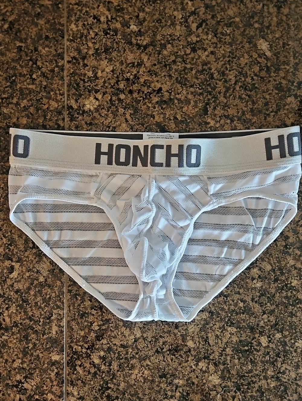 Honcho Men Small White Mesh Brief
